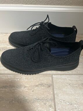 Cole Haan Black Knit Lace-Up Sneakers